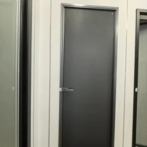 Narrow Frame Aluminum Tempered Glass Interior Swing Door for Toilet Bathroom and Room