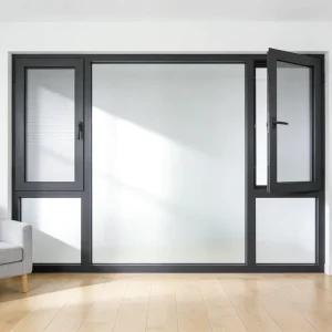 Narrow Frame Thermal Break Aluminum Casement Window Soundproof Heat Insulating Low-E Anti-UV Tempered Glass High Seal