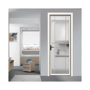 Narrow Side-Swing Aluminum Door with Changhong Ultra-White Glass for Toilet