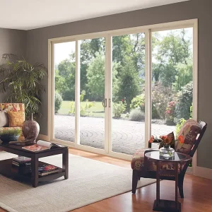 Narrow Sliding Door with Multi-Point Lock System for Residential Courtyard