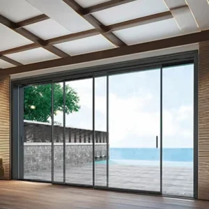 Narrow Slim Frame 8mm Single Glass Soundproof Interior Living Room Aluminum Glass Sliding Door Extremely Narrow Sliding Door
