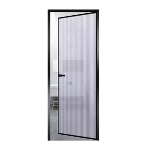 Narrow Swing Glass Door with Aluminum Frame for Shower Bathroom