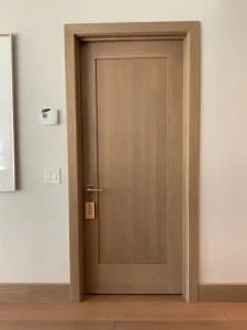 Natural White Oak Veneer Interior Door with Real Wood Grain