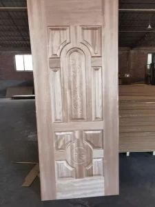 Natural Wood Veneer Door Skins Raw Material For Interior Doors Smooth Surface For Painting and Laminating