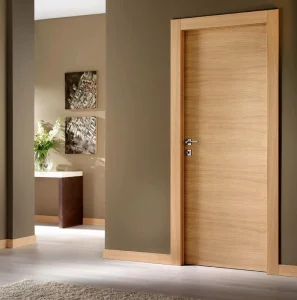 Natural Wood Veneer Interior Bedroom Bathroom Hotel Door, Solid Core, Painted Wood, Flush, Soundproof