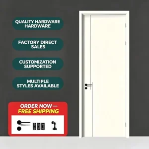 New Carbon Crystal Wood Doors Graphene-Filled Doors Custom One-Piece Saint White Interior Wood Doors