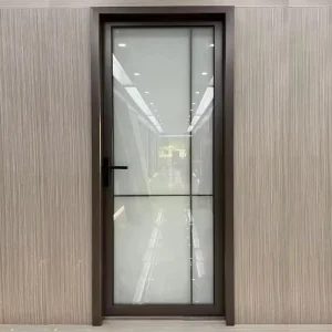 New Design Custom Balcony Toilet Interior Glass Bathroom Aluminium Swing Toilet Doors