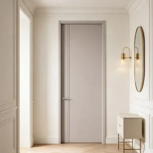 Newest Popular MDF Melamine-Faced Custom Sizes White Primed Chinese Sound Insulation Windproof Interior Wooden Door for Hotel Bedroom