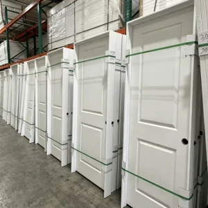 North America Modern 2 Panel MDF Hollow Core Interior Moulded Door with Lock