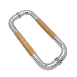 O-Shape Stainless Steel Back-to-Back Pull Handle for Office Glass Sliding Doors