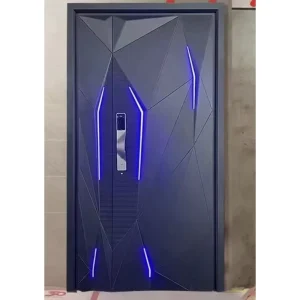 OEM Luxury Minimalist Modern Aluminum Wrought Iron Sound Insulation Interior Security Front Entry Doors