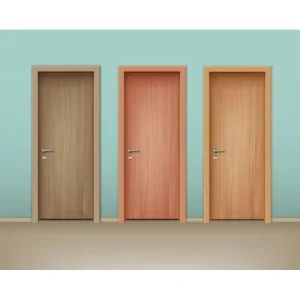 OEM Manufacturer Solid Wood Melamine Board Villa Interior Door