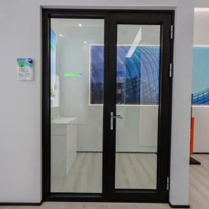 OEM Modern French Double Glass Aluminum Alloy Swing Door for Interior and Exterior Use