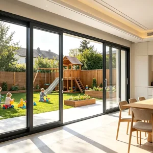 OEM Supply Fully Transparent Sliding Door System with Top Profile Only for Office Partition