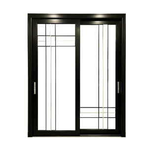 OEM Thermally Broken Energy-Efficient Rust-Proof Keyless Aluminum Glass Entry Door with Impact Glass