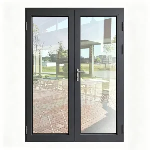 OEM Weatherproof Hurricane-Impact Thermally Broken Aluminum Glass Entry Door with Heavy-Duty Hinges