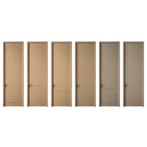 Oak Solid Wood Swing Interior Door, Soundproof, Modern Minimalist, Custom Size