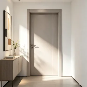 Oak Walnut Multi Finish Minimalist Interior Door Sound Insulation Waterproof PUR Edge Sealing Custom Sizes for Bedroom Hotel