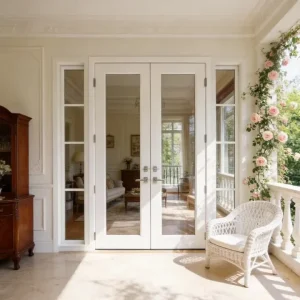 One-stop Manufacturing Factory Indoor Floor Double Leaf Glass Door Heat Insulated Door for Villa Interior Space