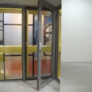 Outdoor Aluminum French Casement Swing Glass Door with Metal Frame