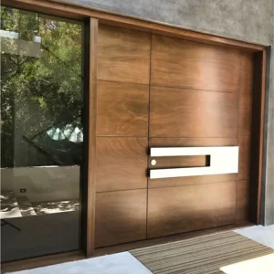 Oversized Modern Solid Wood Pivot Entrance Door for Villa