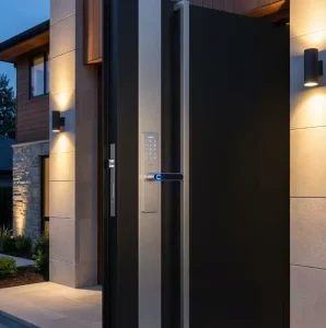 Oversized Smart Pivot Security Entrance Door with Multi-Point Lock System