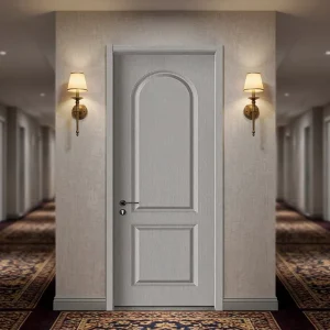 P122 Modern European PVC Interior Doors Paint-Free Door Panels Hotel Apartment Bedroom Custom Models