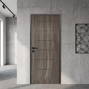 P30-2 Finished PVC Wood Plastic Composite Interior Door for Hotel or Bedroom