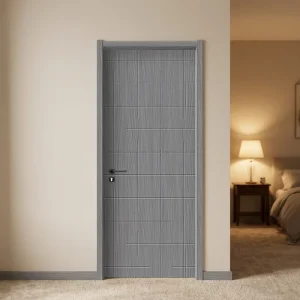 P44 Wood Plastic Composite PVC Interior MDF Toilet Sliding Door