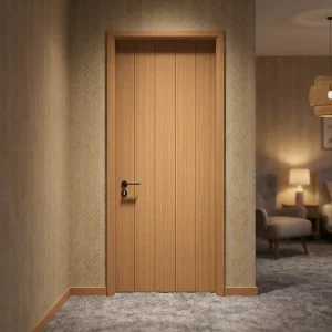 P85 Anti-Termite Interior PVC Soundproof WPC Door for Home