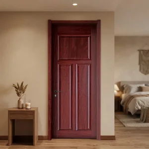 PC03-2 Factory Prehung Modern PVC Wood Interior Bathroom Door