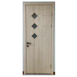 PVC Film Laminated WPC Door for Bedroom or Bathroom Waterproof Side Opening