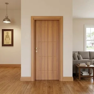 PVC Foil Vacuum Membrane-Pressed Residential Interior Door with Durable Laminate Surface