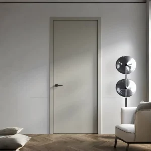 PVC Interior Door with Wooden Arch and Frame for Bedroom