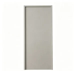 PVC-Laminated Solid Wood Composite Embossed Bedroom Swing Door with Wall Panel and Skirting