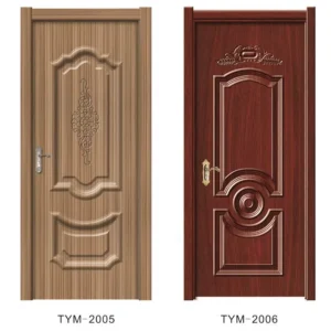 PVC Membrane Door Skin Panel 4mm Pre-Finished Sound-Insulating Paint-Free Interior Door Covering