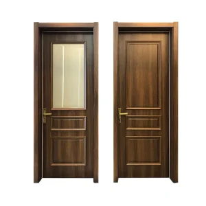 PVC PU Foam WPC Waterproof Interior Door With Frame