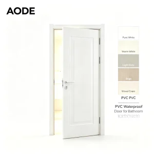 PVC Plastic Steel Bathroom Door Waterproof Moisture Resistant Internal Door for Kitchen Bathroom
