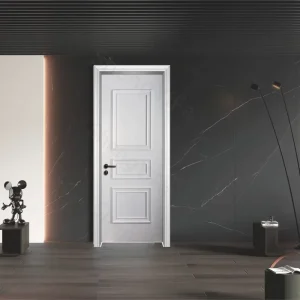 PVC Polymer Soundproof Sliding Interior Door, White