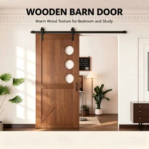 PVC Wooden Barn Door Modern Interior House Door