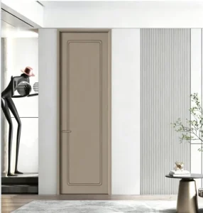 Paint-Free Aluminum Wood Interior Door Minimalist Waterproof Fireproof for Bedroom Home Office