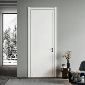 Paint-Free Carbon Crystal Interior Door Waterproof Solid-Core for Bedroom Home Apartment