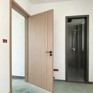 Paint-Free Finished French Style Solid Wood Sound Insulation Modern Interior Bedroom Side Opening Wooden Door