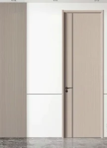 Paint-Free Finished Solid Wood Sound-Insulated Postmodern Manual-Opening Interior Door for Villa