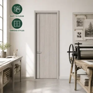 Paint-Free Scratch-Resistant Melamine Decorative Panel Interior Wooden Door for Apartment and Office