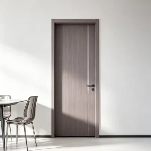 Paint-Free Solid Walnut Wood Soundproof Interior Bedroom Door for Hotel, Guest Room, and Residential Use