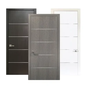Paint-Free Solid Wood Composite Interior Doors, Modern Minimalist, Waterproof, for Hotels and Apartments