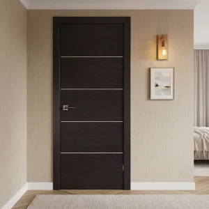 Paint-Free Solid Wood Interior Door with Sound Insulation, Water-Resistant and Wear-Resistant Finish for Kitchen or Bathroom