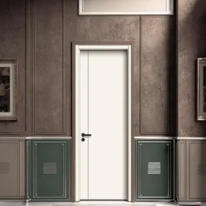 Paint-Free Soundproof Solid Wood Composite Door, Baked Paint Finish, Interior Exterior