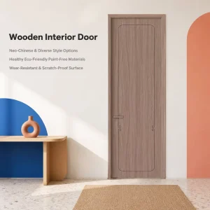 Paint-Free Wood-Grain Wooden Swing Interior Doors for Bedrooms and Residential Projects